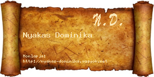 Nyakas Dominika névjegykártya